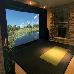 Instalacja w mieszkaniu symulatora golfa