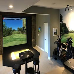 Instalacja w mieszkaniu symulatora golfa