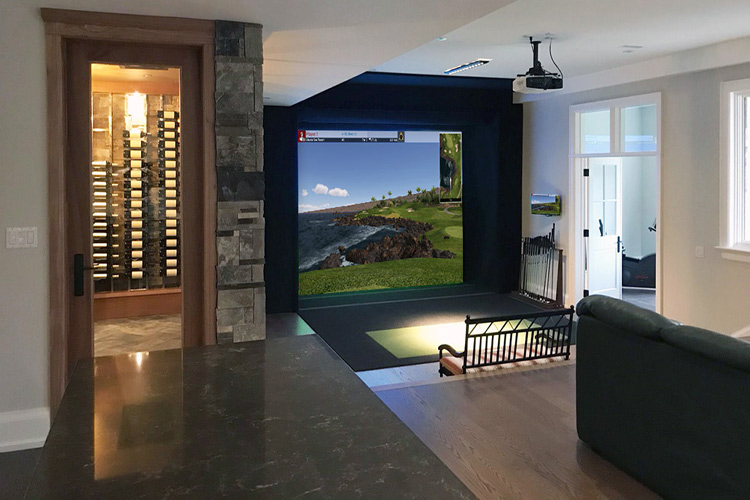 Instalacja w mieszkaniu symulatora golfa