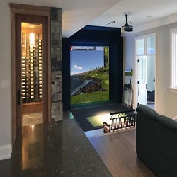 Instalacja w mieszkaniu symulatora golfa